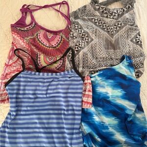 Colorful Patterned Tank Tops Set , size M